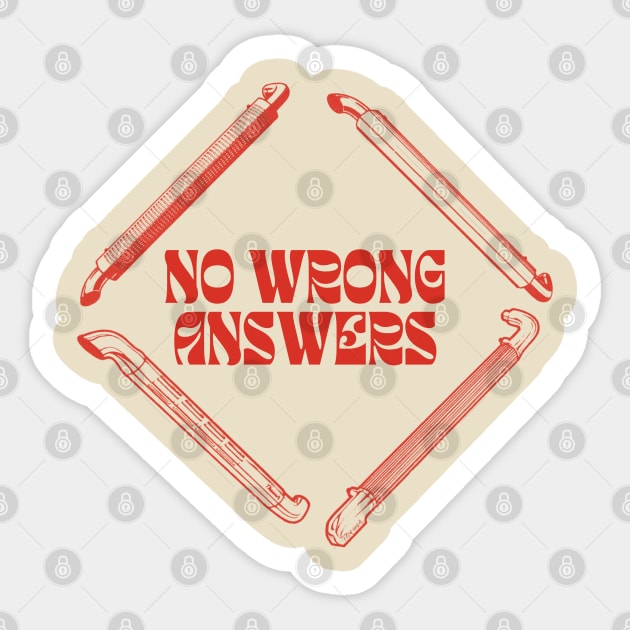 No Wrong Answers (Red/Side Pipes) Sticker by NextGenVanner